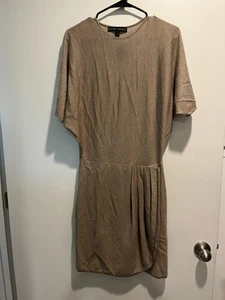 SO SOFT! Ralph Lauren SMALL Black Label Tan Dress USA Made - Picture 1 of 3