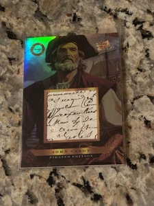JOHN CABOT AUTHENTISCHE HANDGESCHRIEBENE RELIQUIENKARTE STÜCKE DER VERGANGENHEIT PIRATEN EDITION - Bild 1 von 3