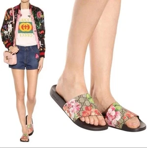 NIB GUCCI Women's GG Bloom Supreme Floral Slide Sandals Size 6 US - Picture 1 of 11