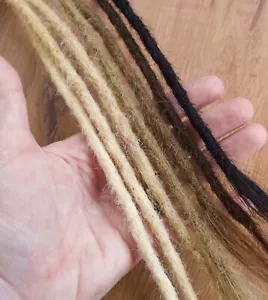 Dreadlock Extensions HUMAN HAIR x 50, 40cm long 6mm thin + free headband - Bild 1 von 11