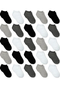 Kids Ankle Socks, (25 pairs ), Kids Low Cut Socks Boys Girls sz .(4-7) - Picture 1 of 3