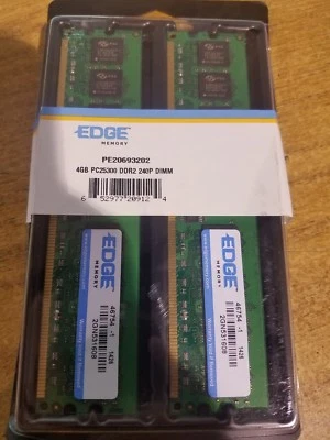 NEW EDGE 4GB DDR2 DIMM KIT Desktop Memory modules  2x2GB                #N10 - Image 1 of 2