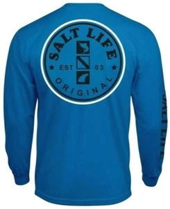 Mens Salt Life Salty Mate Pocket Graphic Long Sleeve T-Shirt - 2XL/XL/Lrg - NWT - Picture 1 of 4