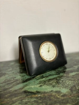 Une Pendule boîte ancienne LANCEL Paris, noir et bronze doré, élégance vintage - Photo 1/4