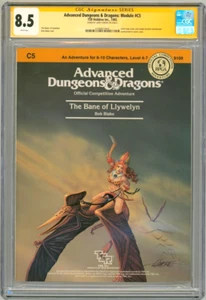 CGC SS 8.5 SIGNED Larry Elmore Cover Art TSR AD&D Bane of Llywelyn RPG Module C5 - Picture 1 of 2