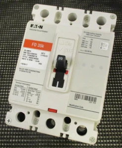 EATON FD3020(BP10) 3-P 20A 600V CIRCUIT BREAKER 'SAMEDAY SHIP' NTO - Picture 1 of 6