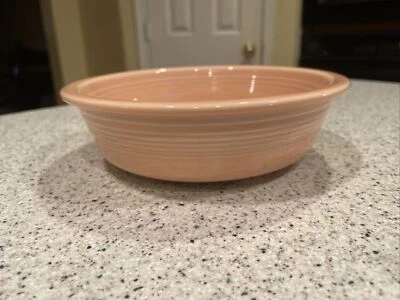 Tigela de cereais vintage Fiesta Fiestaware HLC 6 3/4’’ sopa salada rosa - Imagem 1 de 4