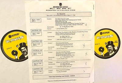 3/11/91 (#91-11)  DR DEMENTO ST PATRICK'S DAY: INK SPOTS, LARRY VERNE, JIM LOWE - Image 1 of 3