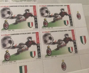 2004 Francobolli Scudetto Milan campionato di calcio SerieA 2003/04 - Foto 1 di 1