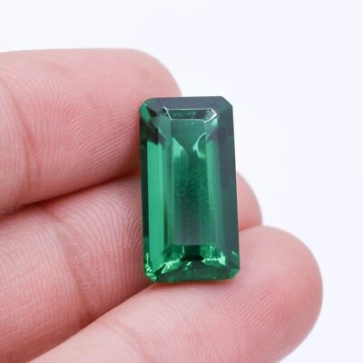 21x11 MM Radiant Cut Green Tourmaline Loose Gemstone for Jewelry Making Craft - Image 1 of 4