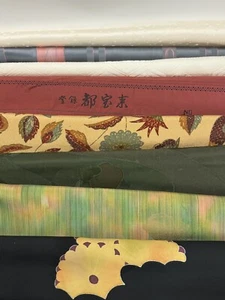 Lot Of 8 Pieces Jim Thompson Thai Silk New Unused Fabric 6 Envelopes - Picture 1 of 21