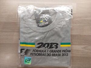 Camiseta Gran Premio de Brasil 2013 de F1, producto oficial de fábrica de suciedad, talla M,