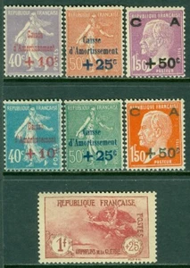 EDW1949SELL: FRANCIA 1922-26 Scott #B18, 24-26 todo en estado bastante bueno, como nuevo OG LH. Catálogo $182. - Imagen 1 de 2