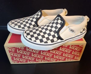 Zapatillas deportivas Vans Classic Asher sin cordones negras a cuadros talla 2 - Imagen 1 de 6