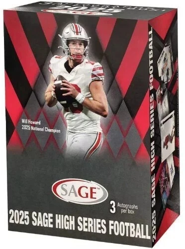 SAGE COLLECTIBLES 2025 SAGE HIGH Series NFL Football Trading Card BLASTER Box Sealed