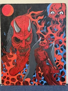 Epic c1980s Horror Oil Painting "The Ultimate Flesh" by Frank Chavez - Picture 1 of 11