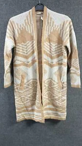 Oasis Ladies Aztec Print Longline Coatigan Size XS RRP £50 LN015 LL 12 - Picture 1 of 4