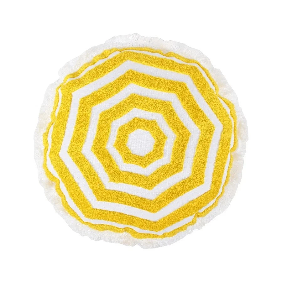ALMOFADA DECORATIVA LEVTEX HOME SUMMERTIME 16 EM AMARELO ALMOFADA DE PENAS BRANCA - Imagem 1 de 1