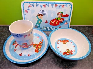 HABA-Kinder-Geschirr-flotte Flitzer 4-teilig !! zu Taufe-Geburt-Geburtstag top!! - Bild 1 von 9