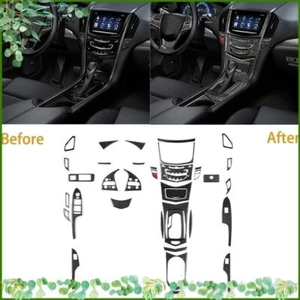 55Pcs Real Carbon Fiber Whole Interior Kit Trim For Cadillac ATS ATSL 2013-2019 - Foto 1 di 18