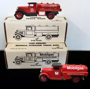 2 ERTL Die-Cast Tanker Truck Banks w/Keys c.1992, Marvel Mystery & Mobligas MINT - Picture 1 of 24