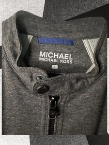 Michael Kors Charcoal Gray Coat with Logo Mid Length - Picture 1 of 14