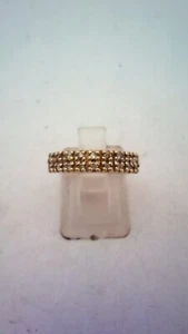 Hallmarked 18 ct Gold Diamond Band Ring Size J 1/2. (D) - Picture 1 of 5