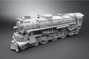 More details for  ww2 troop train locomotive 25cm long resin printed