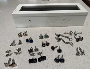 Cufflinks box full of fun types - Picture 1 of 21