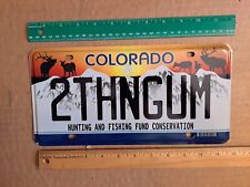 License Plate, Colorado, Hunting & Fishing, 4 ur dentist: 2TH N GUM, Tooth & Gum