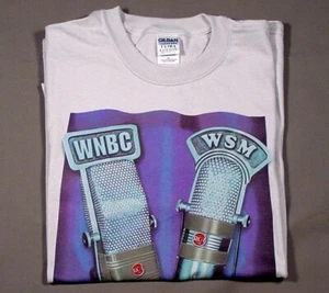 Camiseta de algodón diseño único - micrófonos RCA 44 y RCA 77 - WSM/AZUL WNBC - Imagen 1 de 4
