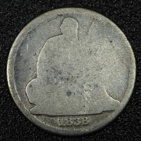 1838 O No Stars Seated Liberty Silver Dime Cover