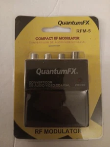 Quantum FX RFM-5 Compact RF Modulator To Connect RCA A/V Cables To TV Coaxial - Picture 1 of 7