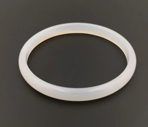 White Multicolor Natural Ice Chalcedony Agate Jade Round Women Bangle Bracelet - Picture 1 of 58