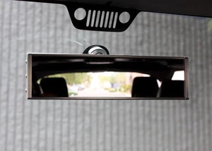 Axia Alloys Aluminum Jeep Wrangler TJ JK JKU Rearview Mirror- BLACK ANODIZED - Picture 1 of 7