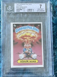 1986 Topps Series 1 UK Mini Garbage Pail Kids #8a Adam Bomb- BGS 9,9,9,6 NM-MT+ - Picture 1 of 3