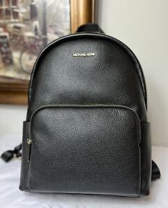 MICHAEL KORS ERIN LARGE LEATHER BACKPACK IN BLACK NWT