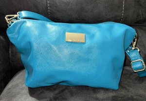 NUEVO Bolso de Mano Remi & Reid Azul Vegano Cuero Cremallera EXCELENTE - Imagen 1 de 9