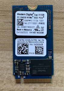 Western Digital SN530 512GB SDBPMPZ-512G-1101 PCIe 2242 Genuine Lenovo 5SS0X5415 - Afbeelding 1 van 9
