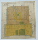 Map Peking, China 1913; Forbidden City, Methodist Mission, Churches, Temples