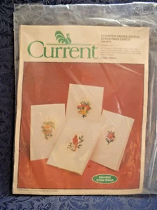 KIT DE 4 TARJETAS DE NAVIDAD DE TITANIO PUNTO DE CRUZ CONTADO EN RELIEVE ~ NOS 7088-0 - Imagen 1 de 4