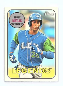 2018 Topps Heritage Minors Short Print SP #203 Seuly Matias Lexington Legends - Picture 1 of 2