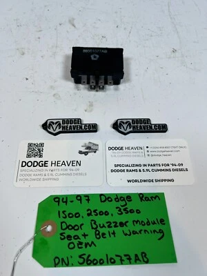 OEM 1994-1997 Dodge Ram 1500-3500 Door Buzzer Module Seat Belt Warning56001077AB - Image 1 of 4