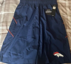 Denver Broncos Majestic Reflective Mens Shorts NFL Team Apparel / Medium / Blue - Picture 1 of 2