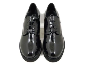 Francesine Derby Donna Nere Lucide Tacco Basso Plantare Estraibile CINZIA SOFT - Imagen 1 de 5