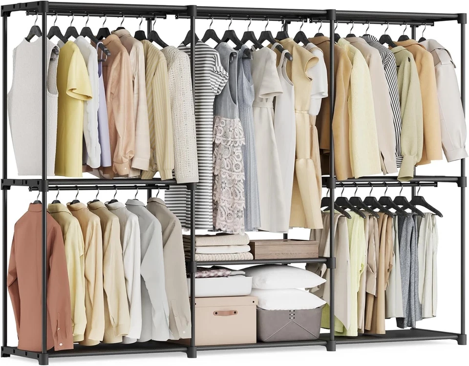 SONGMICS Armario Portátil, Organizador de Armario Independiente, Perchero con Estante Foto 1 de 4