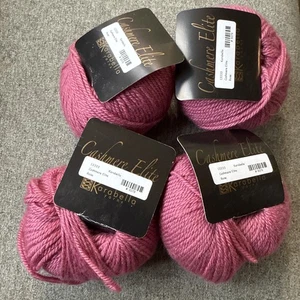 Karabella Yarns Cashmere elite Fine 100% Cashmere Color 13333 Rose 4 Balls ITALY - Picture 1 of 4