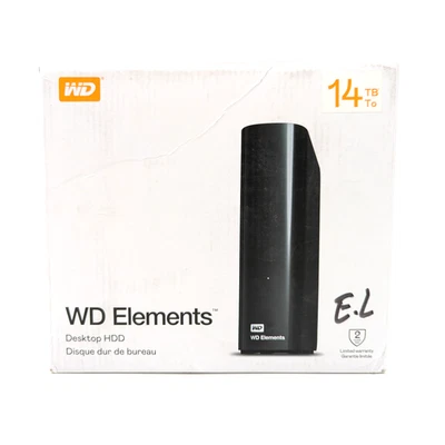 Disco duro externo WD 14TB Elements Desktop USB 3.2 Gen 1 WDBWLG0140HBK-NESN Foto 1 de 4