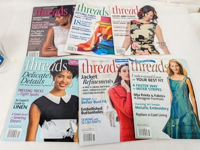 Lot of 23 Threads Magazine For People Who Love to Sew Craft 183-205 2016 - 2019 - Image 1 of 4