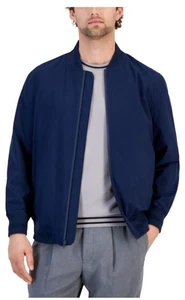 Alfani Men's Regular-Fit Water-Resistant Full-Zip Bomber Jacket Neo Navy Large - Picture 1 of 4